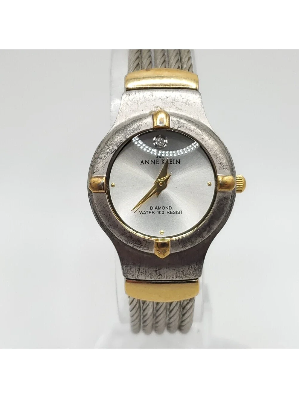 Anne Klein Diamond Watch Women 23mm Two-Tone New Battery